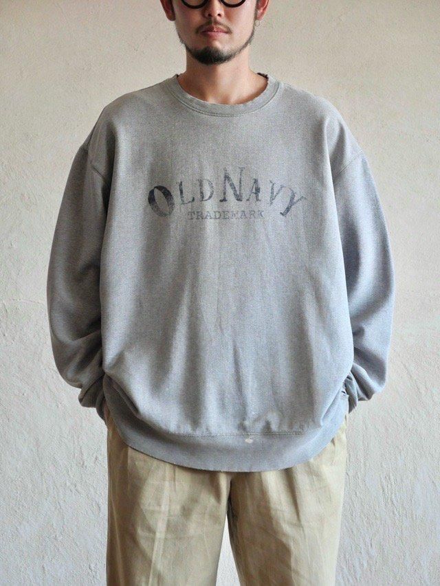1990's OLDNAVY Fade-Logo Sweat Sweater