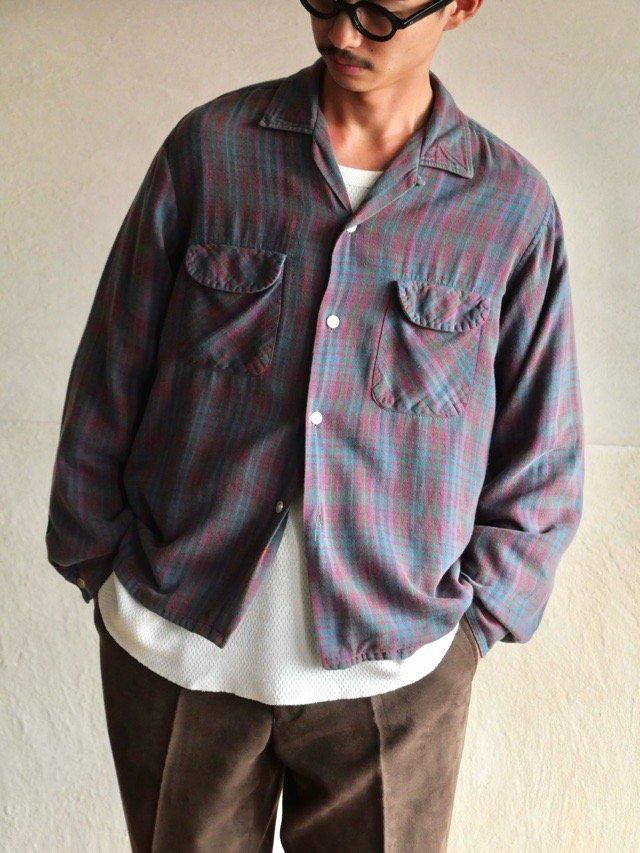 1960's Vintage KENTFIELD Cotton&Rayon? Shirt