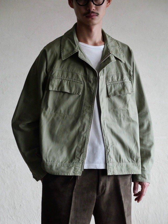 1980's Italian Military? Vintage Cotton Blouson, Olive