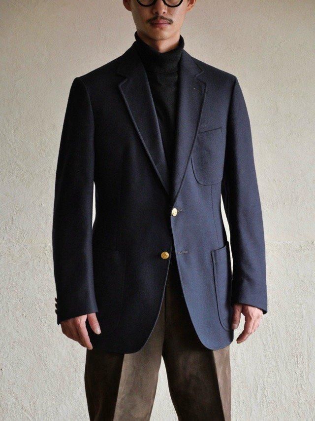 1980~90s Vintage DAKS Navy Blazer 