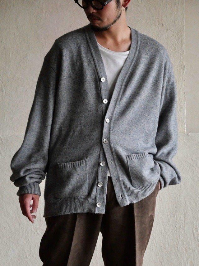 1980's LORD JEFF Pockets Cardigan "Gray"