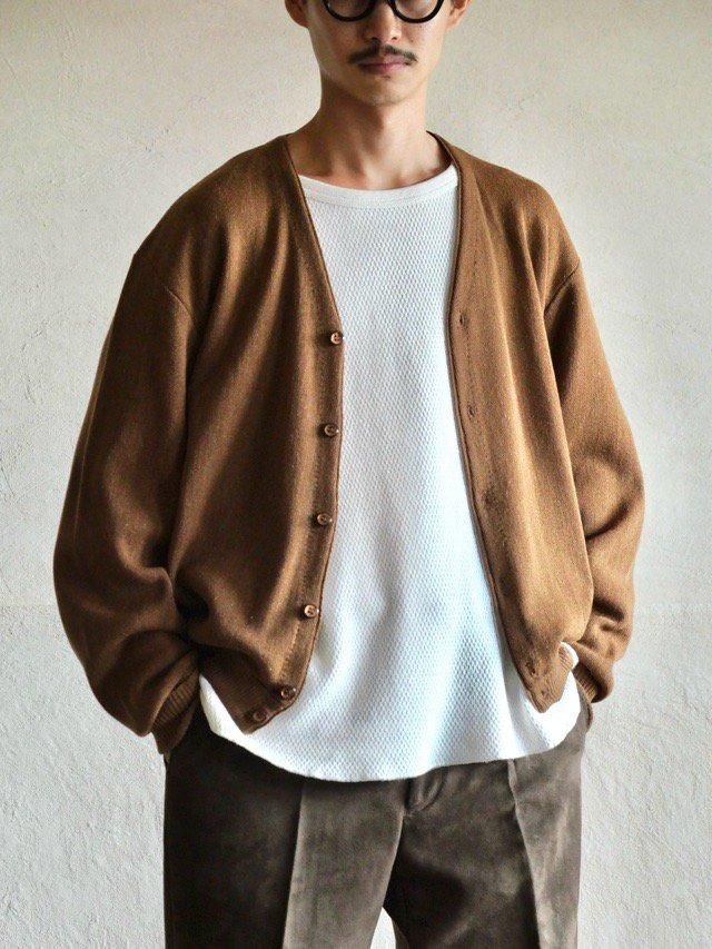 1960~70's Janzen Wool Knit Cardigan "Brown"