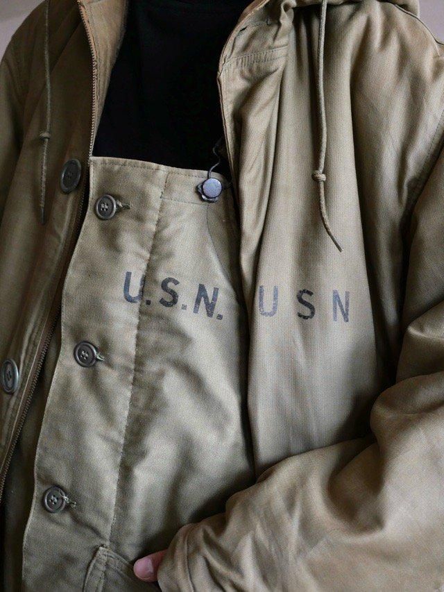 1940's Vintage U.S.NAVY N-2 Deck Crew Coat ① - Vintage 1940's Vintage U.S.NAVY N-2 Deck Crew Coat ① - Vintage
