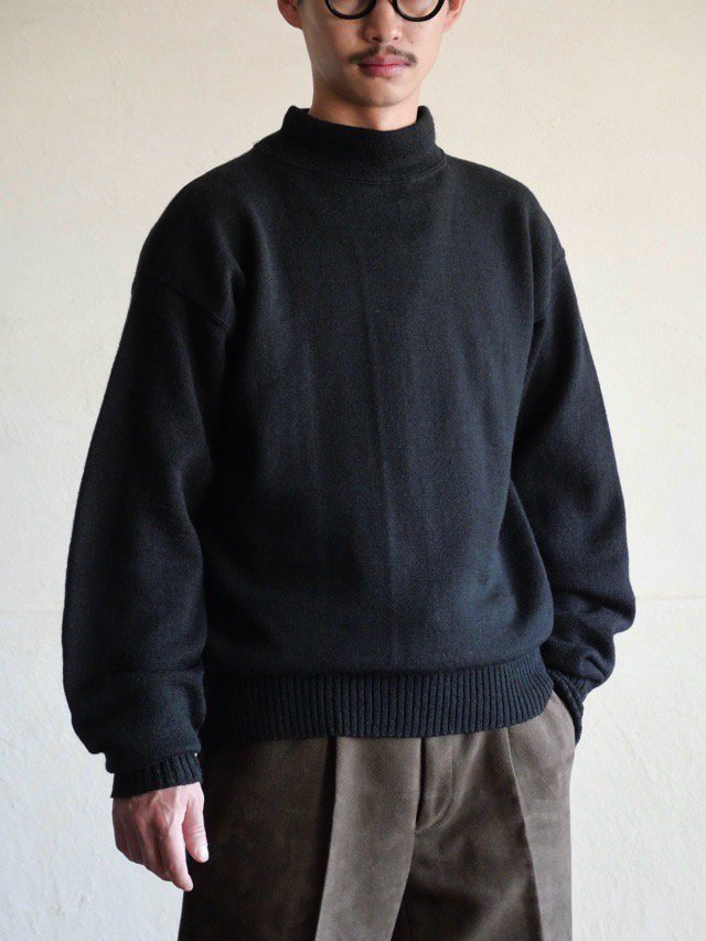 1988's  U.S.NAVY Mock-neck Knit Sweater, Black,