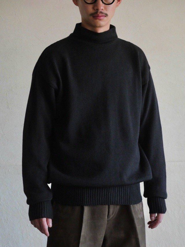07's  U.S.NAVY Mock-neck Knit Sweater, Black,