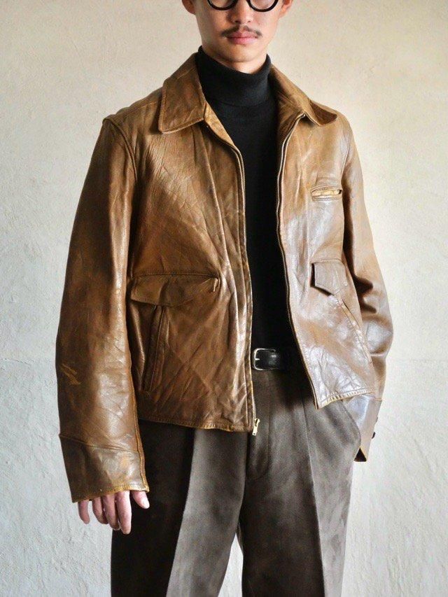 1940's Vintage American Leather Sports Jacket