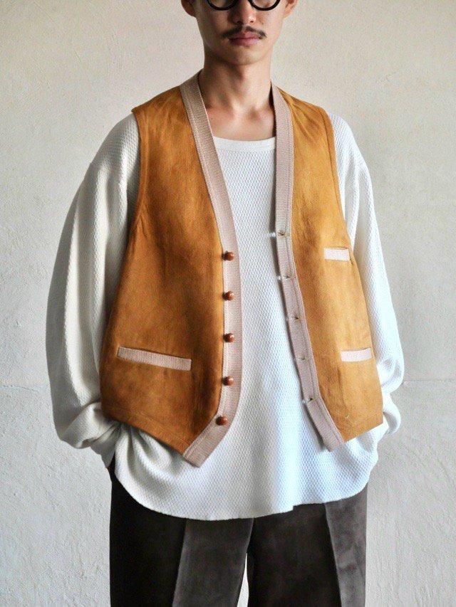 1950~60's Vintage JANTZEN Leather&Knit Vest