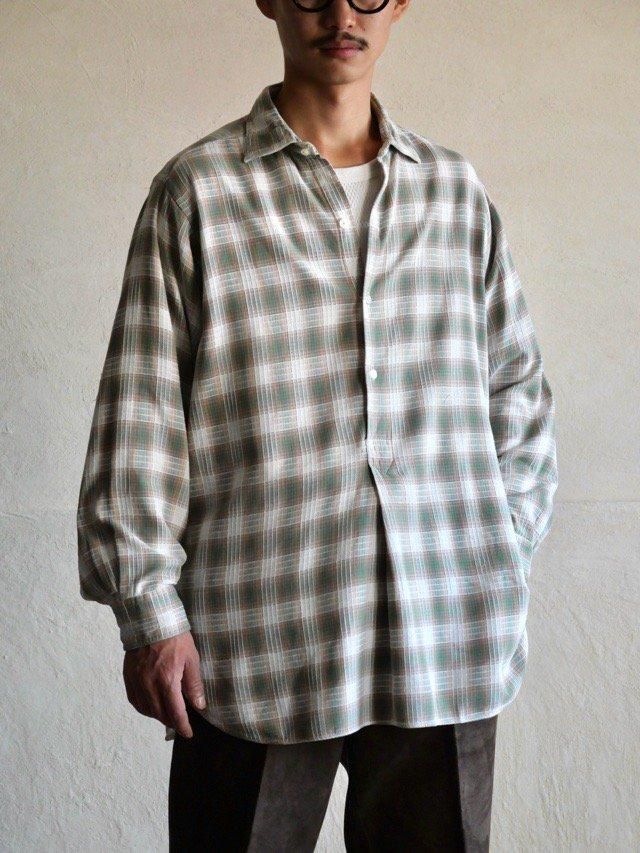 1950~60's Austria Vintage Cotton Check Shirt