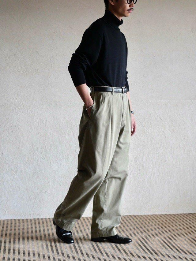 00's RalphLauren Chino Trousers ANDREW, KHAKI Green