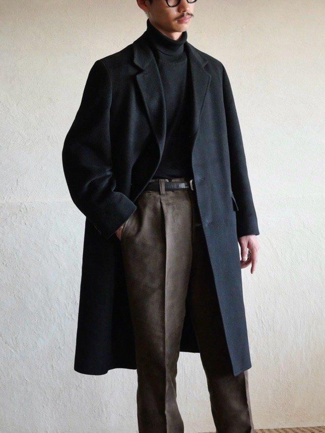 1960's UK Vintage 100% Cashmere Black Coat