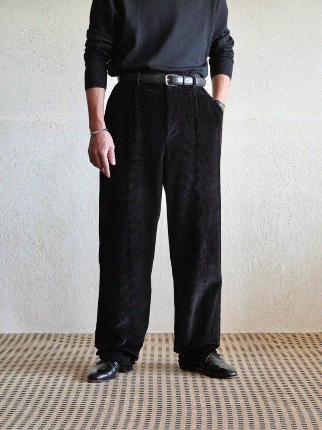 1990~00's NAUTICA Wide-Wale Corduroy Trousers "Dark-Brown"