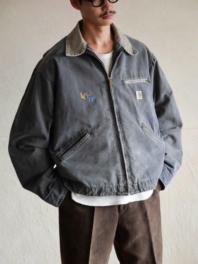 1990's Vintage Carhartt DETROIT JACKET,
Made in USA / Fade BLACK