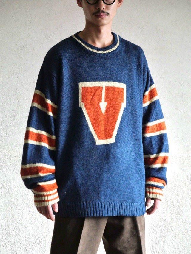 1980~90's Unknown Knit Sweater "V"