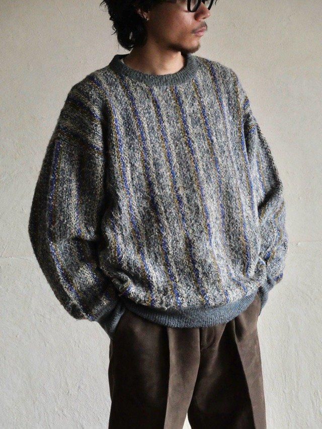 1980's Vintage L.R. Mix Knit Stripes Sweater