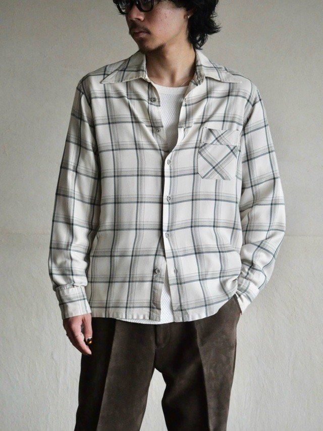 1980's "r" Euro Cotton Check Shirt, Ivovy&Green