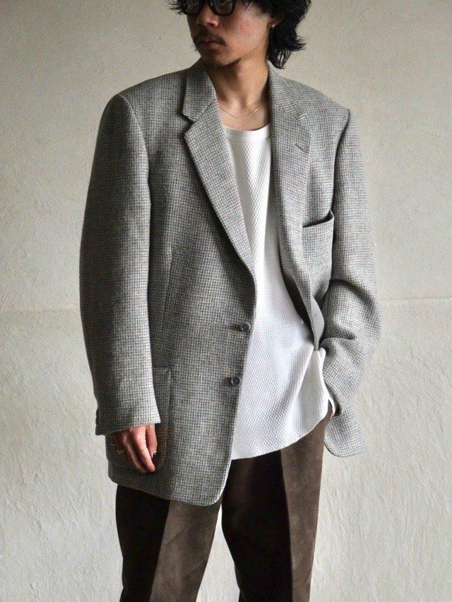 1970's Vintage HARRIS TWEED Tailore Blazer, Blue & Brown & Ivory and more