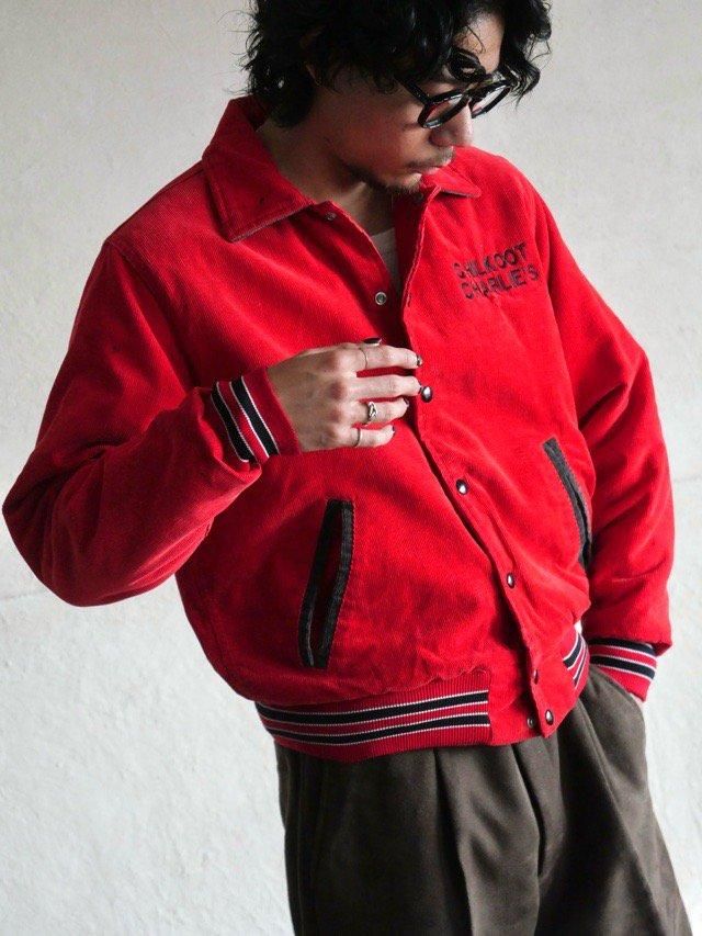 1970~80's Vintage Embroidered Corduroy Blouson