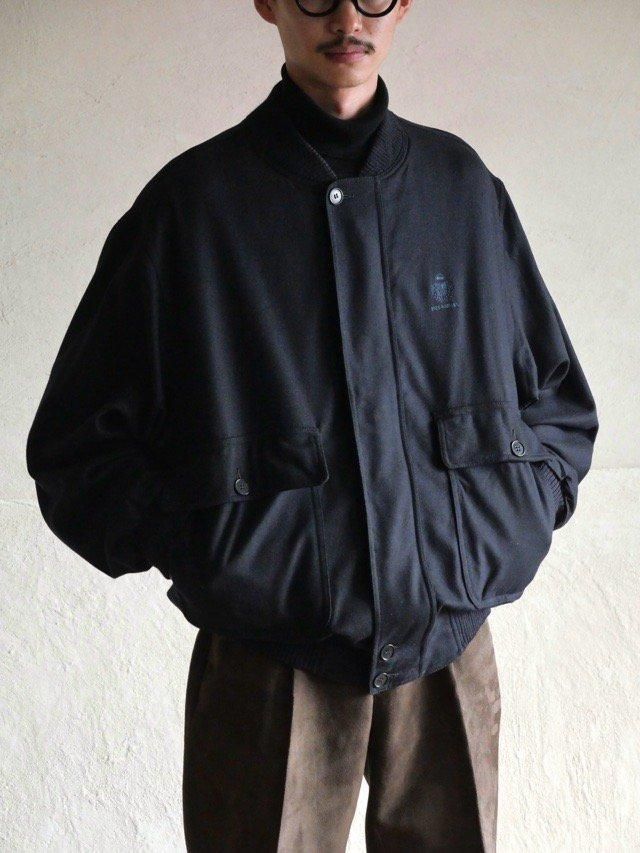 1990's Vintage Paul&Shark Wool Blouson, Dark Navy