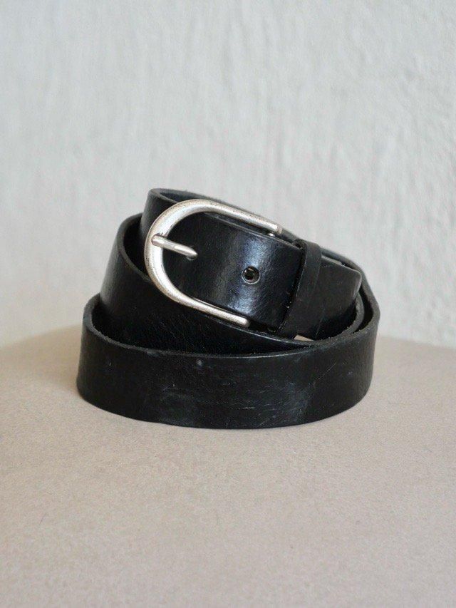 " Vanzetti byBGM" OLD Leather Belt, Black