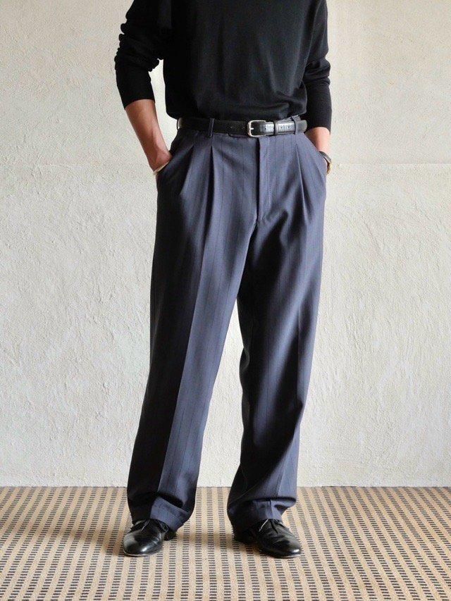 1980~90's Vintage Cotton Stripe Trousers
Made in Italy.