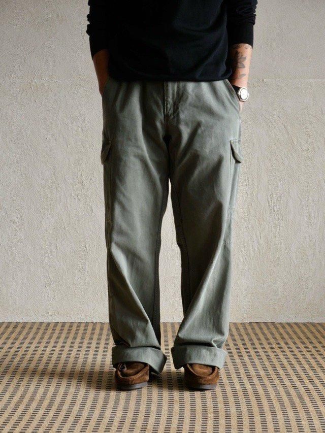 00's SISLEY Cotton Cargo Trousers "Olive"
