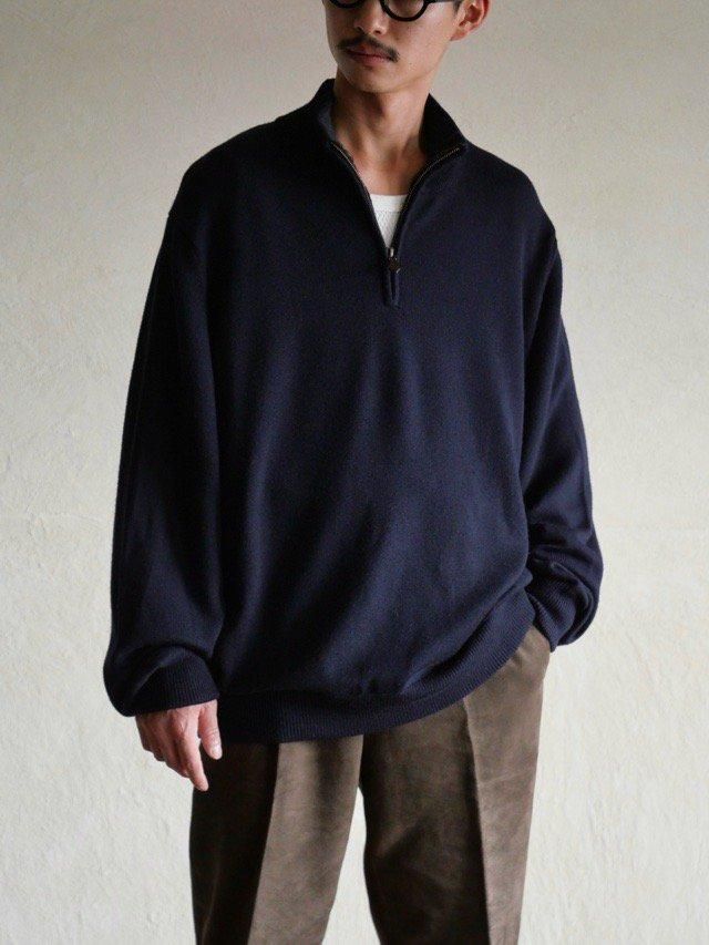 00's Brooks Brothers Italian Merino Wool Half-zip Knit Sweater