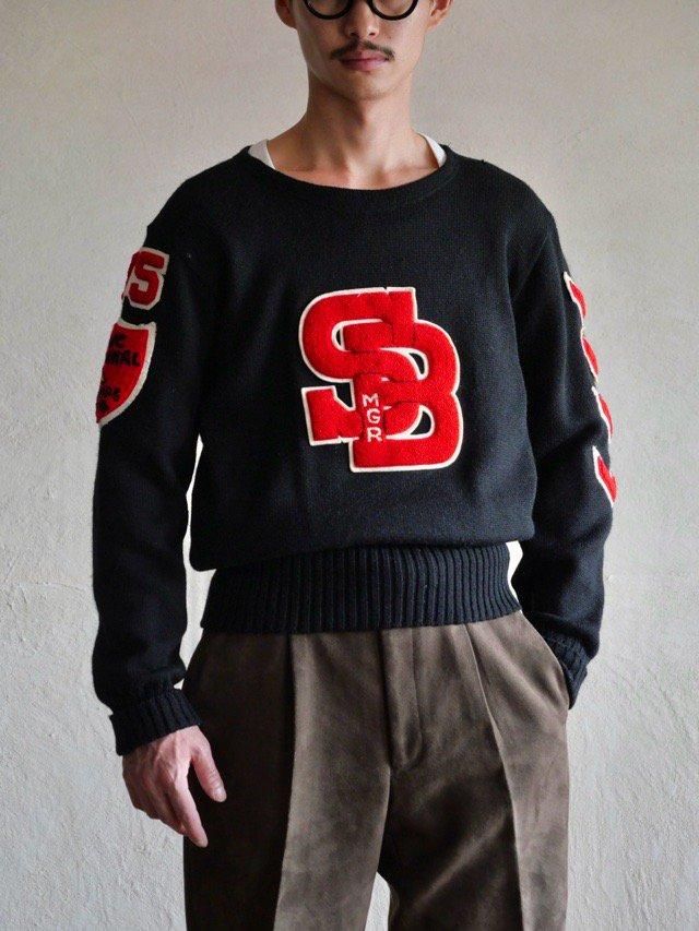 1974s Vintage Sonneborn'S Lettered Knit Sweater 
