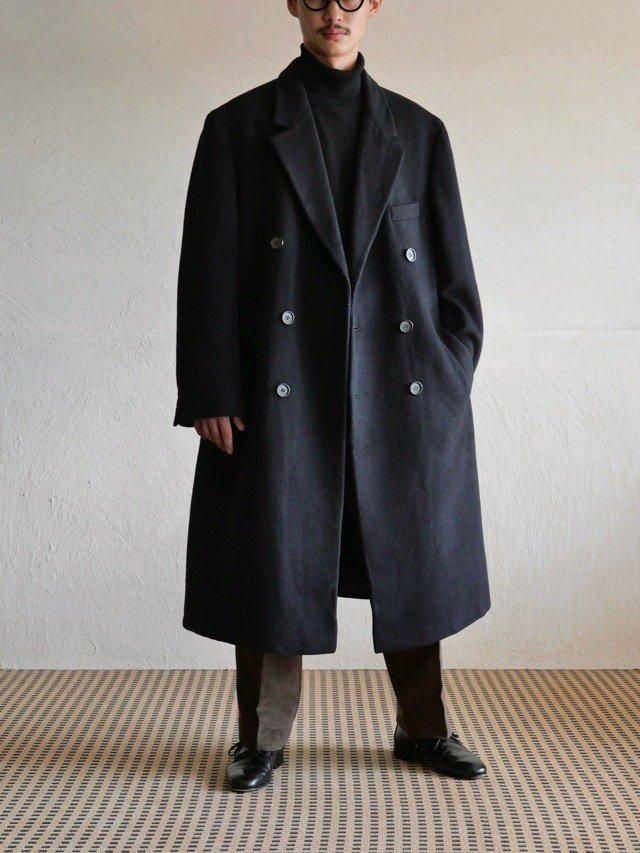 1980's Double-breasted Chesterfield Wool Coat