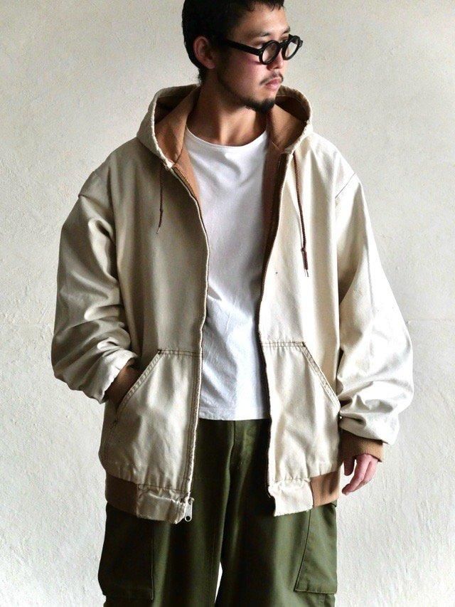 1980's Key Duck-cloth Zipup Hoodie Jacket