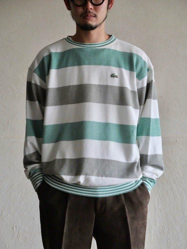 00's IZOD LACOSTE Border Seed Stitches Sweat