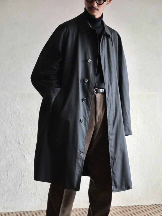 1960~70's London Fog "Black Herringbone Twill" Coat