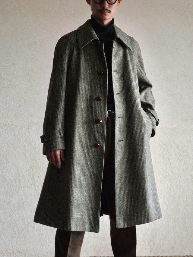"MONK CUSTOM" 1970's Euro Vintage Tweed Coat