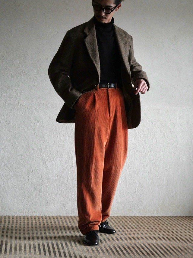 ~00's GOLD BRIDGE Wide-Wale Corduroy Pant, Made in Itary / Orange