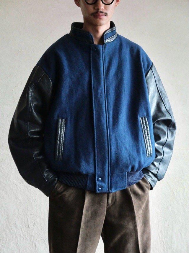 1990's Canadian Sportwear Co. Leather&Melton JKT
