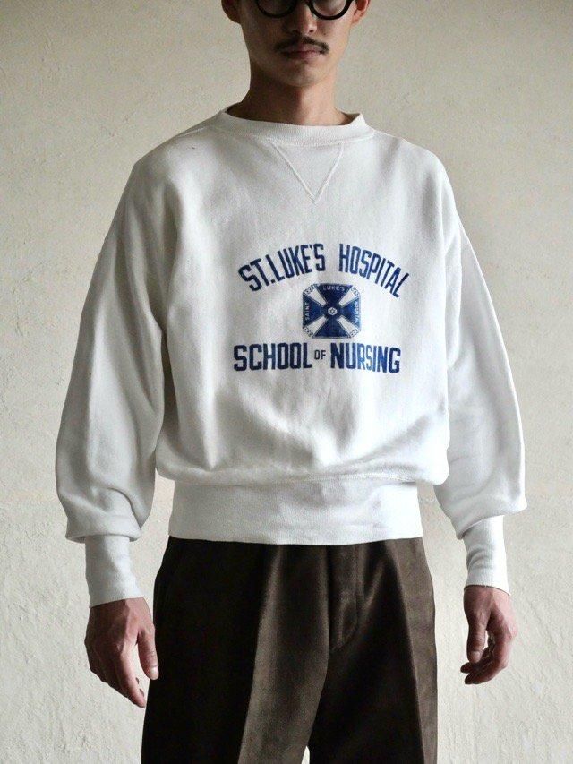 1950's Vintage Printed Sweat Shirt "St.Lakes Hospital"