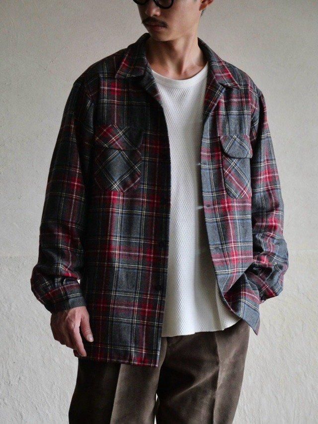 00's PENDLETON  Open-collar  Wool Shirt 