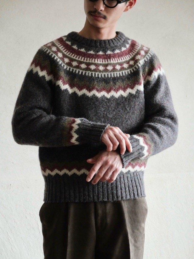 1970's Vintage Woolrich Nordic Design Wool Knit Sweater 