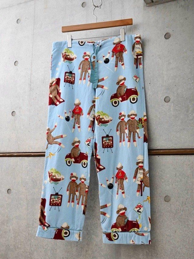 Nick&Nora Printed Cotton Flannel Pajamas Set-up - Vintage