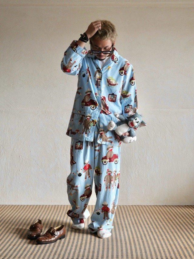 Nick&Nora Printed Cotton Flannel Pajamas Set-up