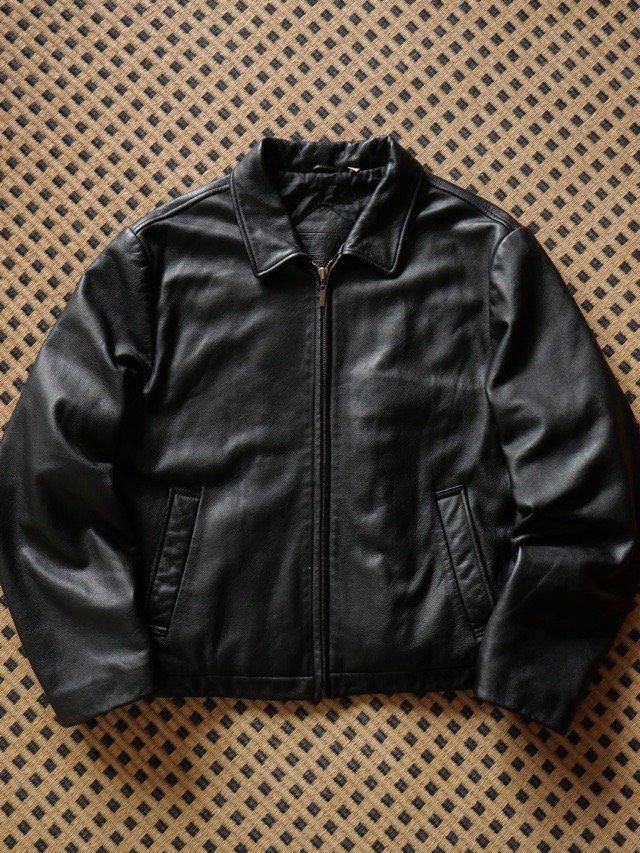 90~00's ROUNDTREE & YORKE Leather Blouson, Black - Vintage 90~00's ROUNDTREE & YORKE Leather Blouson, Black - Vintage