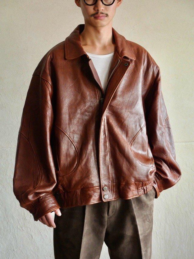 1990's PELL&#201; SPORT Leather Blouson, Brown