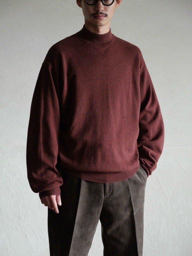 1990~00's croft&barrow Mock-neck Knit Sweater, Burgundy