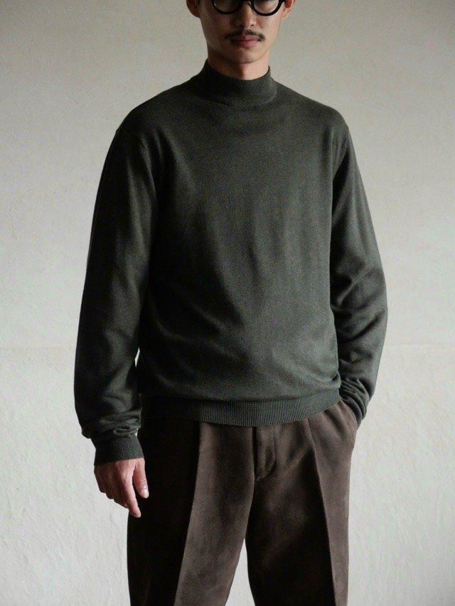 1990~00's croft&barrow Mock-neck Knit Sweater, Khaki