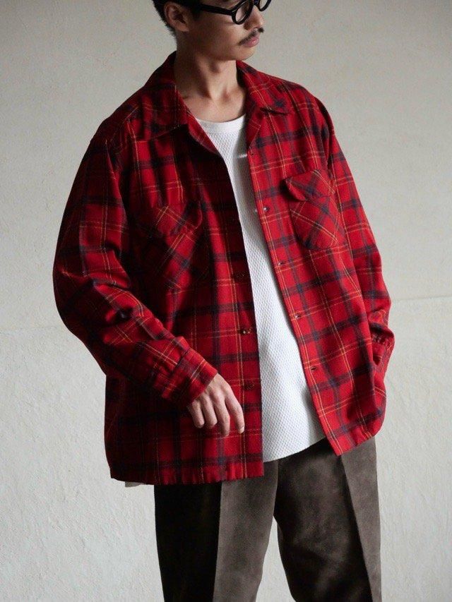 1960's PENDLETON Wool Board Shirt, Red 