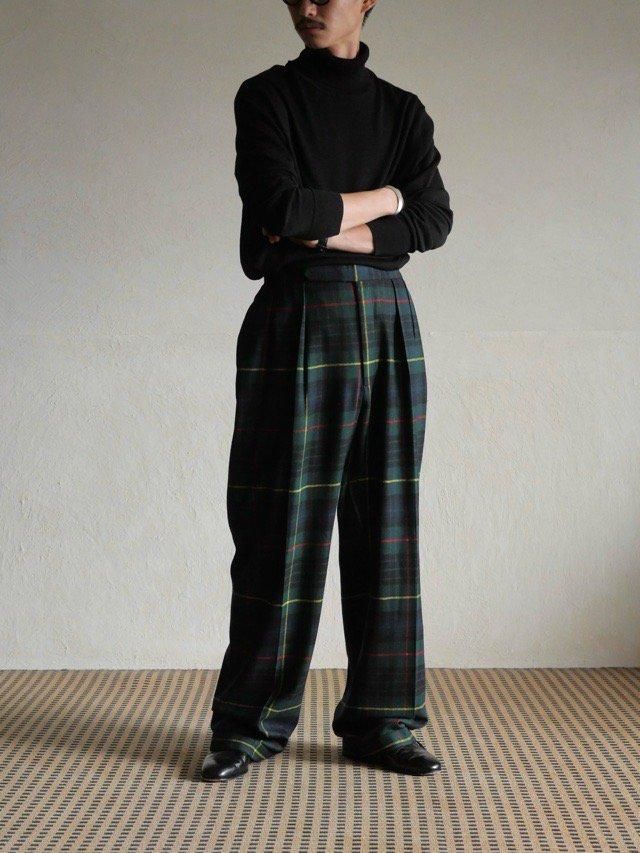 1980~90's Vintage RalphLauren 
"Royal Regiment of Scotland" Sampling
2tucks Wool-flannel Trousers