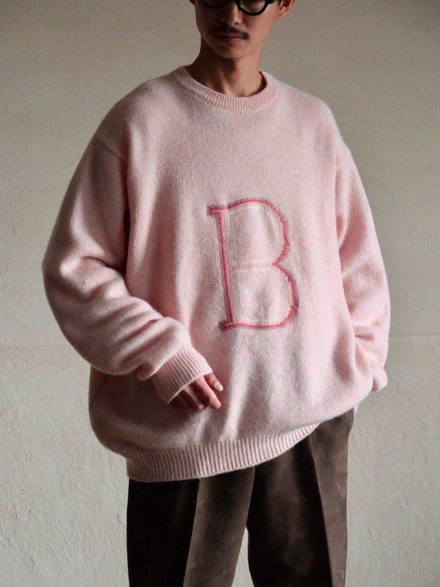 1990's BENETTON Pink Wool Knit Sweater  B 