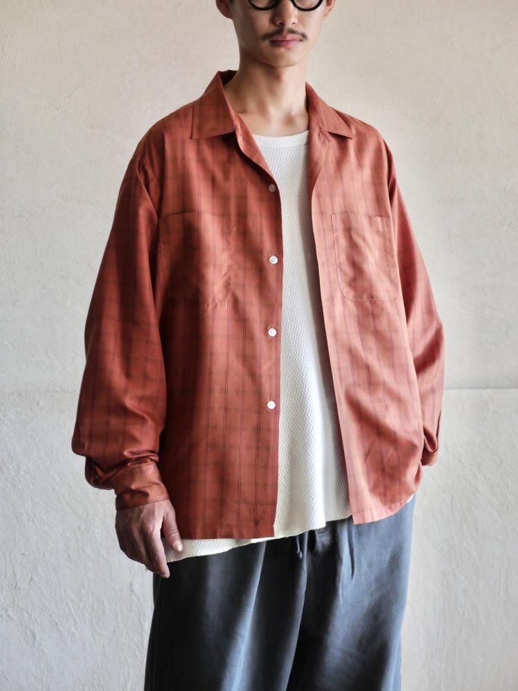 1960's Vintage FRUIT OF THE LOOM Open-collar Check Shirt