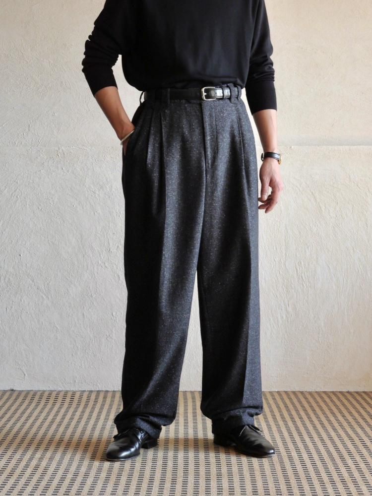 00's Ermenegildo Zegna 
WoolSilk Soft Tweed 3tucks Trousers