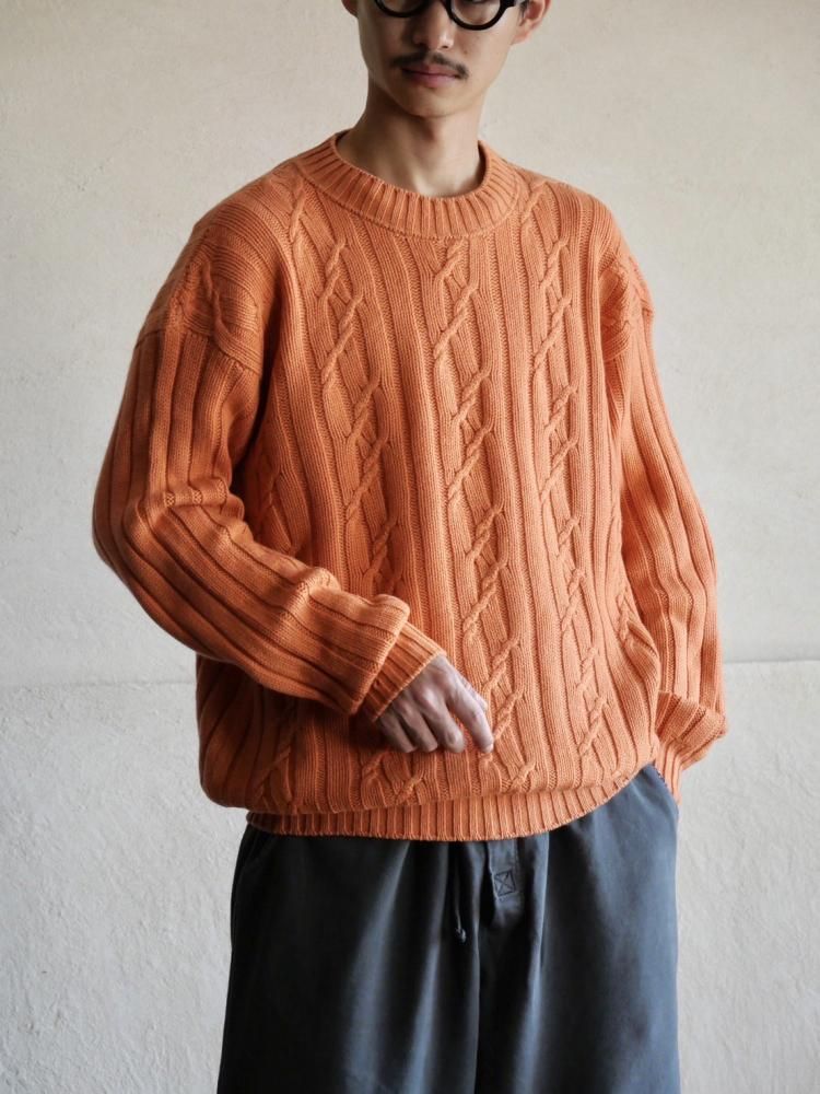 90~00's malo Low-gauge Cashmere Sweater, Orange