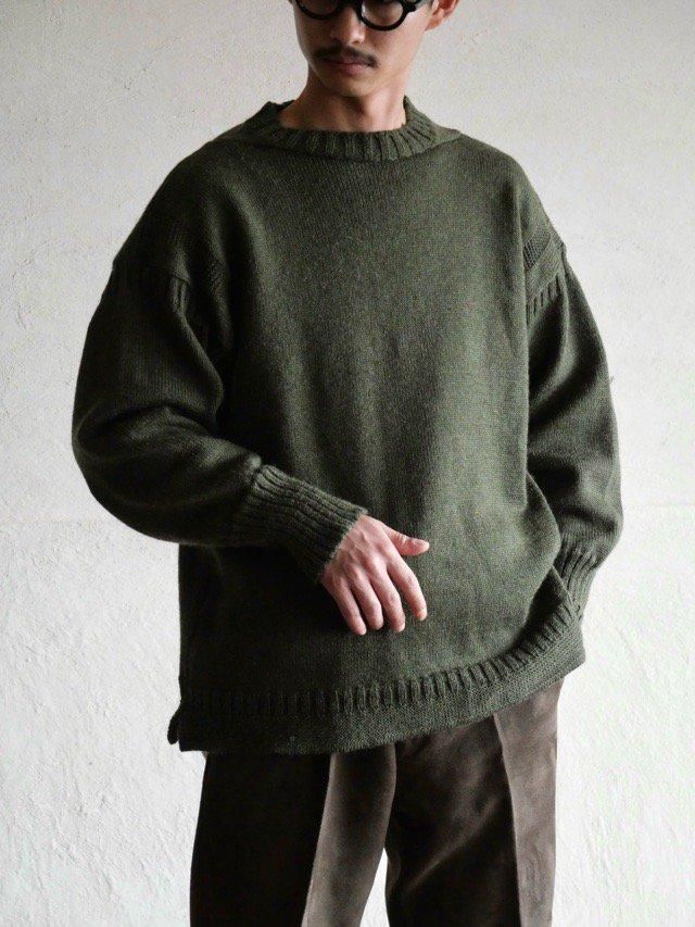 00's WoolyBack Guernsey Knit Sweater
Made in England.